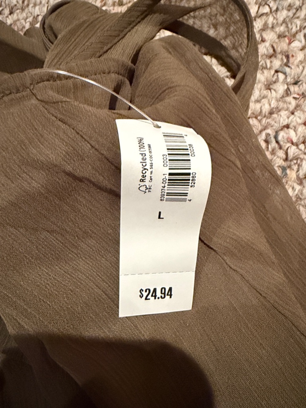 Old Navy Olive Layered-Hem Scoop Tank Top - Picture 2 of 6